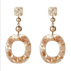 ETTIKA Tan Circle Drop Earrings